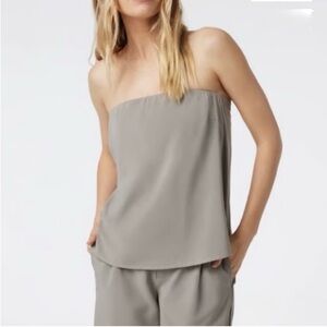 Vouri villa tube Strapless Top in Soft walnut